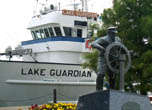 the lake guardian docked at navy pier, chicago