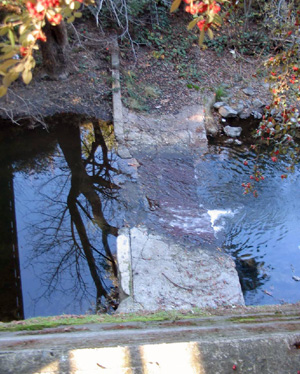 The weir to be removed from San Francisquito Creek
