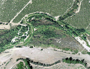 Colleguas Creek fill area before restoration.