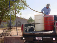 Image of water-hauling station in Ganado