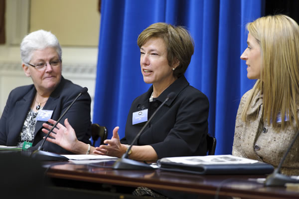 Left to right: Gina McCarthy, Assistant Administrator for the Office of Air and Radiation; Barbara Bennett, Chief Financial Officer; Sarah Hospodor-Pallone, Deputy Associate Administrator for Congressional and Intergovernmental Relations