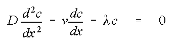One-dimensional steady state transport equation