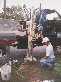 Operating a probing (Geoprobe <sup>TM</sup>) system.