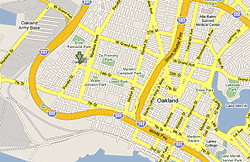 Map of West Oakland, California