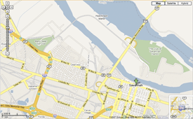 Map of Savannah, GA