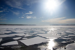 Ice blocks in arctic ocean