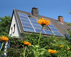 House with solar panels