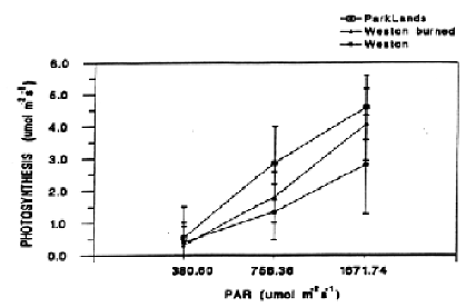 Figure 1. Photoshythesis vs. photosynthetically active radiation (PAR)