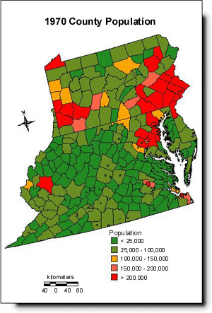 1970 County Population