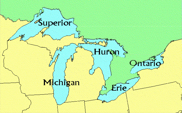 Map Of The Five Great Lakes In The United States Great Lakes Information | Environmental Monitoring & Assessment 