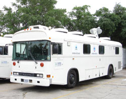 photo of the mobile air sampling bus