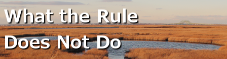 What the rule does not do