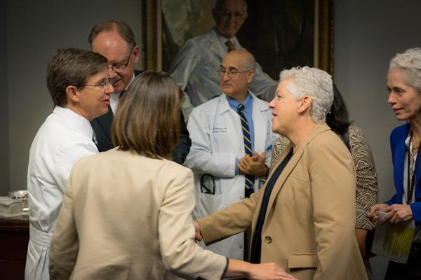 Administrator McCarthy is welcomed to Tufts Medical Center 