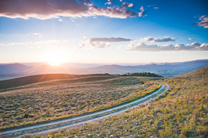 Image of a landscape with a road through it