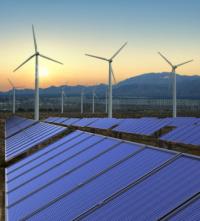 Wind Turbines and solar panels