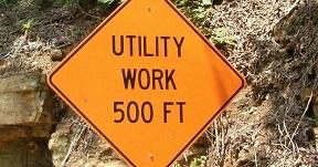 utility work sign