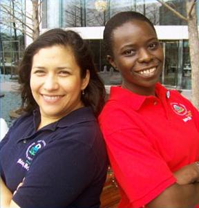 EPA Scientists Julia Alderete and Sala Senkayi