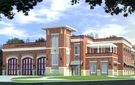Drawing of Fire Station 8