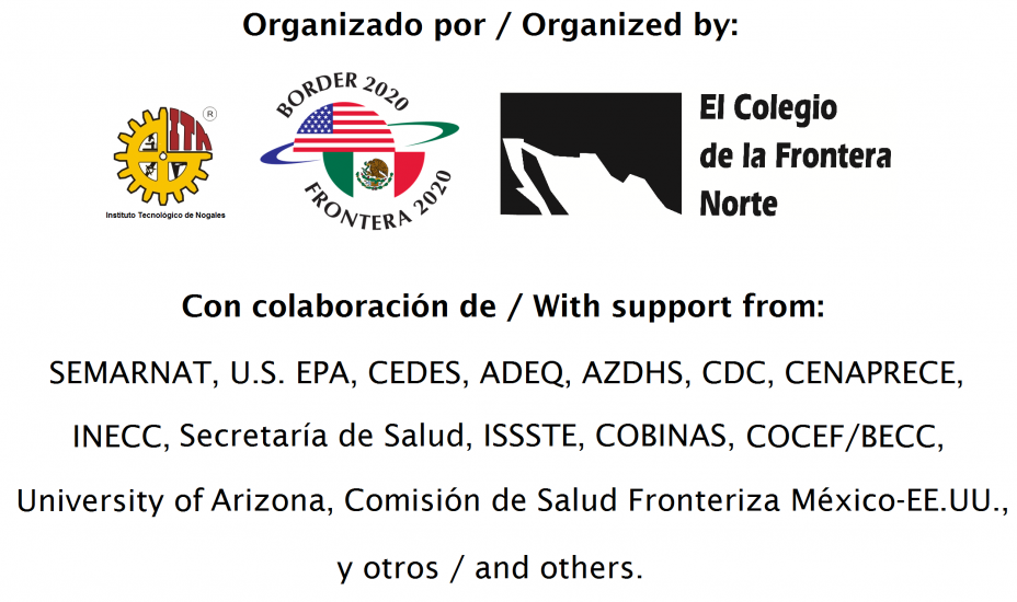 Logos of Border 2020, La Colegio de la frontera and partners