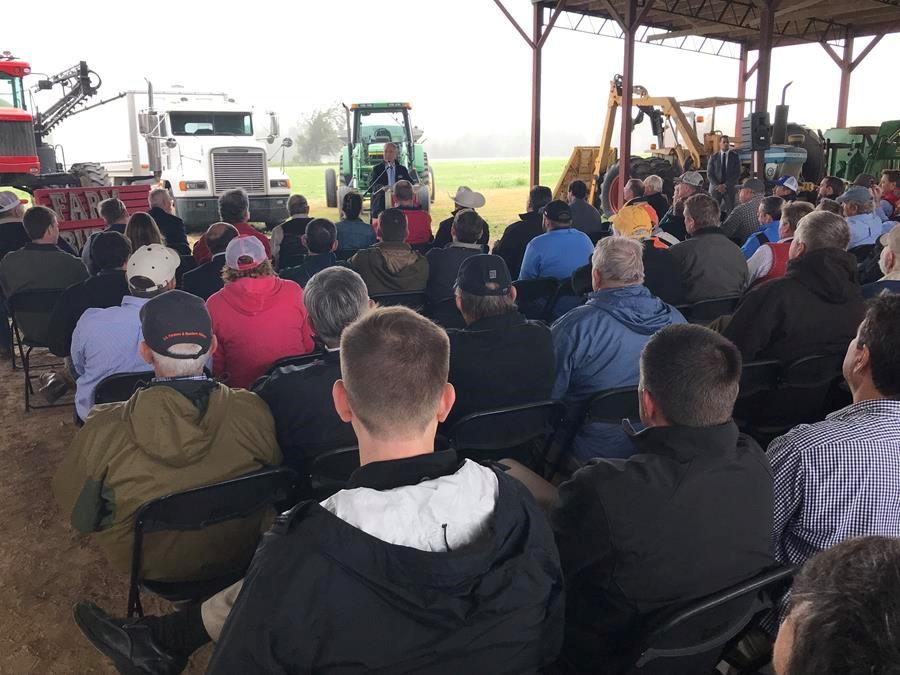 EPA Administrator Scott Pruitt addresses members of the Tennessee Farm Bureau in Franklin. 