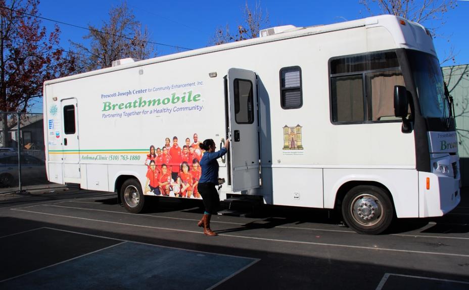 Photo of the Breathmobile, a mobile asthma clinic.