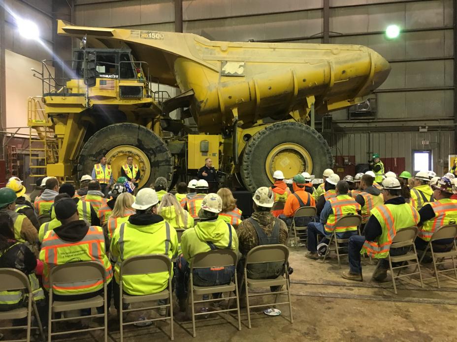 Administrator Pruitt addresses hardrock mine employees at Coeur Rochester mine. 