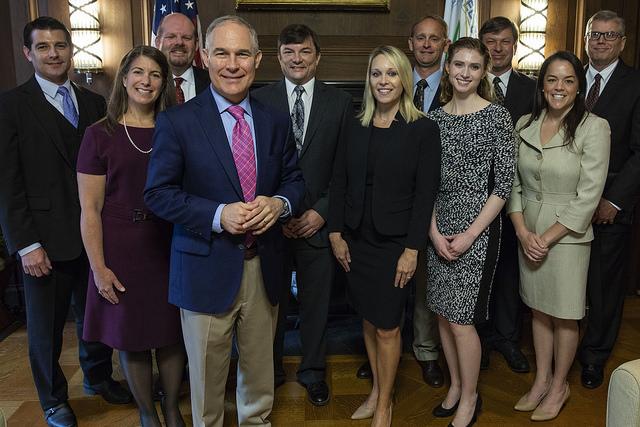 Stakeholders with Administrator Pruitt at today's signing of the proposed rule. 