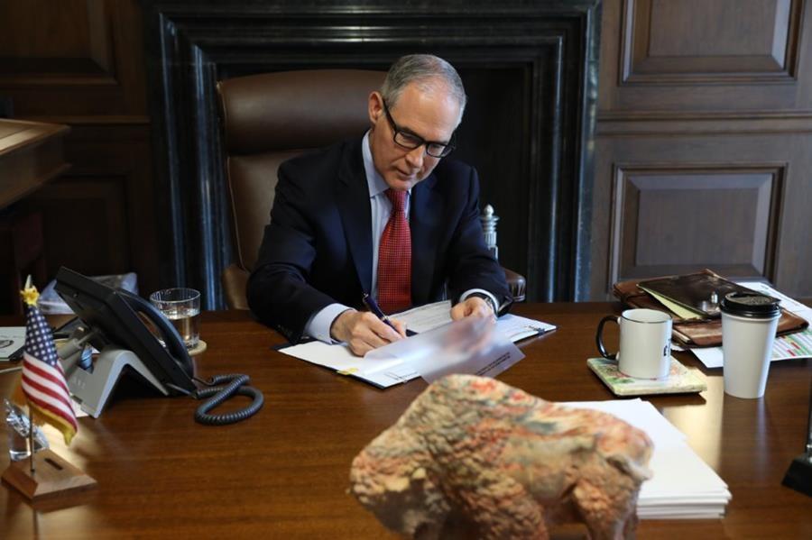 Administrator Pruitt signs the approval of the State of Oklahoma's application to operate a permit program for disposing of coal combustion residuals.