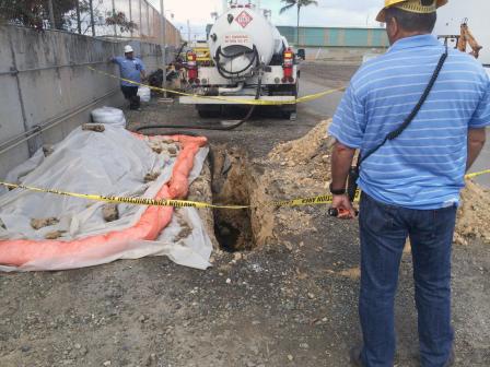 View of extraction pit inside the facility | Click image to enlarge