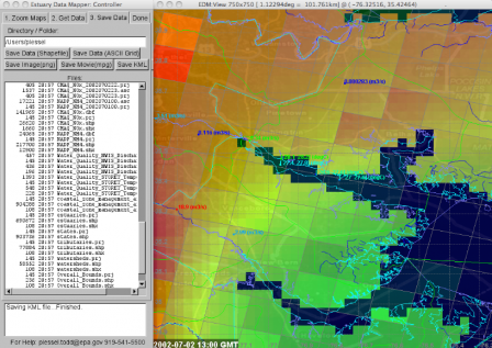 Image of subset data saved to ArcGIS, Google Earth & others.