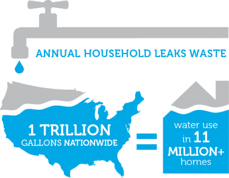 Infographic showing facts on leaks