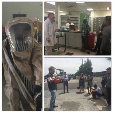 High school students from Camden at EPA lab in Edison, NJ 