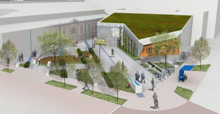 A Greening America’s Capitals design option for a market in Indianapolis
