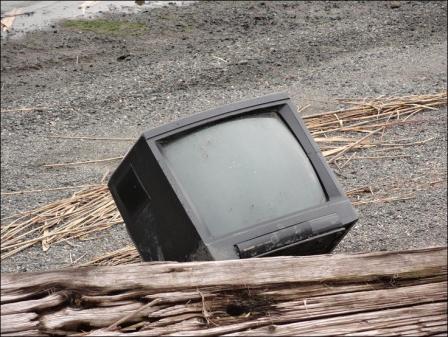 discarded TV