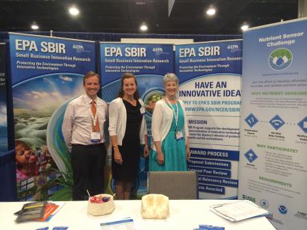 SBIR booth at an industry conference