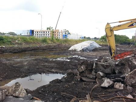 Chelsea site during cleanup and redevelopment at the former Lawrence Metals Site