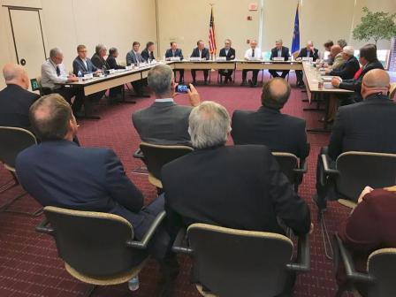EPA Administrator Scott Pruitt holds roundtable with North Dakota state officials, UND faculty and members of the local energy industry.