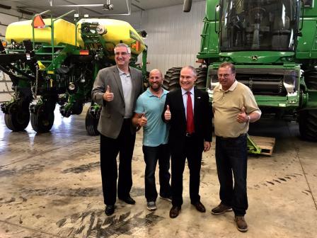 Indiana Governor Eric Holcomb (left) and EPA Administrator Scott Pruitt with Mike Starkey (right) and Jeff Starkey (second from left).  