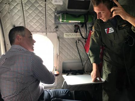 EPA Administrator Scott Pruitt on a Coast Guard aerial tour of regional Superfund sites. 