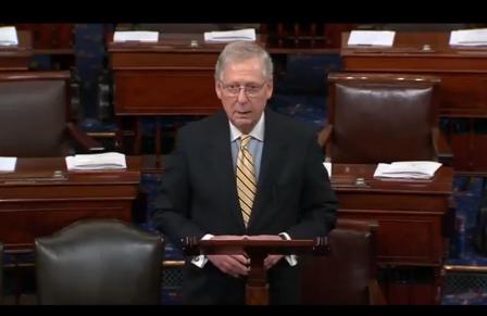 McConnell at the podium.