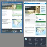 screen shots comparing EPA web pages with the previous and new design