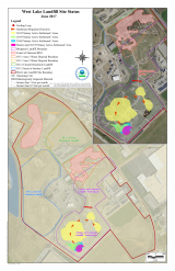 image of West Lake Landfill active settlement map - June 2017