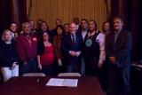 EPA Administrator Scott Pruitt stands with members of the National Tribal Caucus