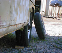 Photo: Junkyard storing used tires