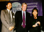 Photo of WasteWise partners receiving an award