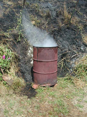 photo:  burn barrel