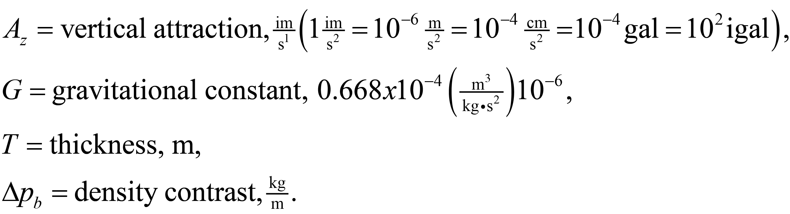 Equation 1 where