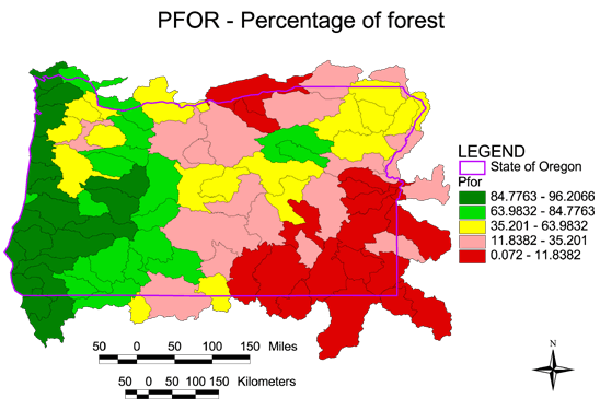 Percentage of Forest