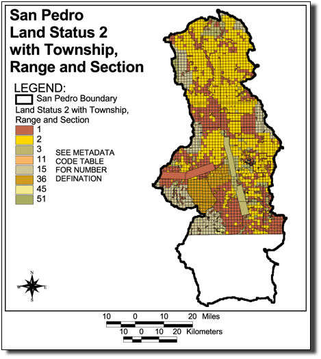 Large Image of San Pedro Land Status 2