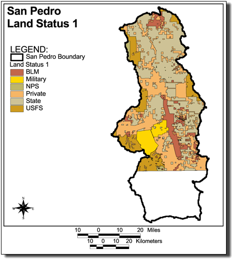 Large Image of San Pedro Land Status 1